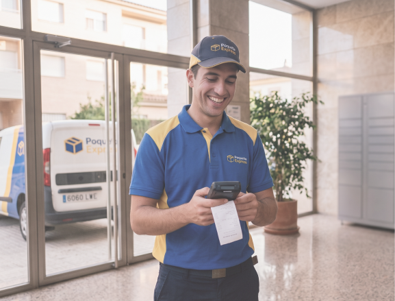 Courier arrives